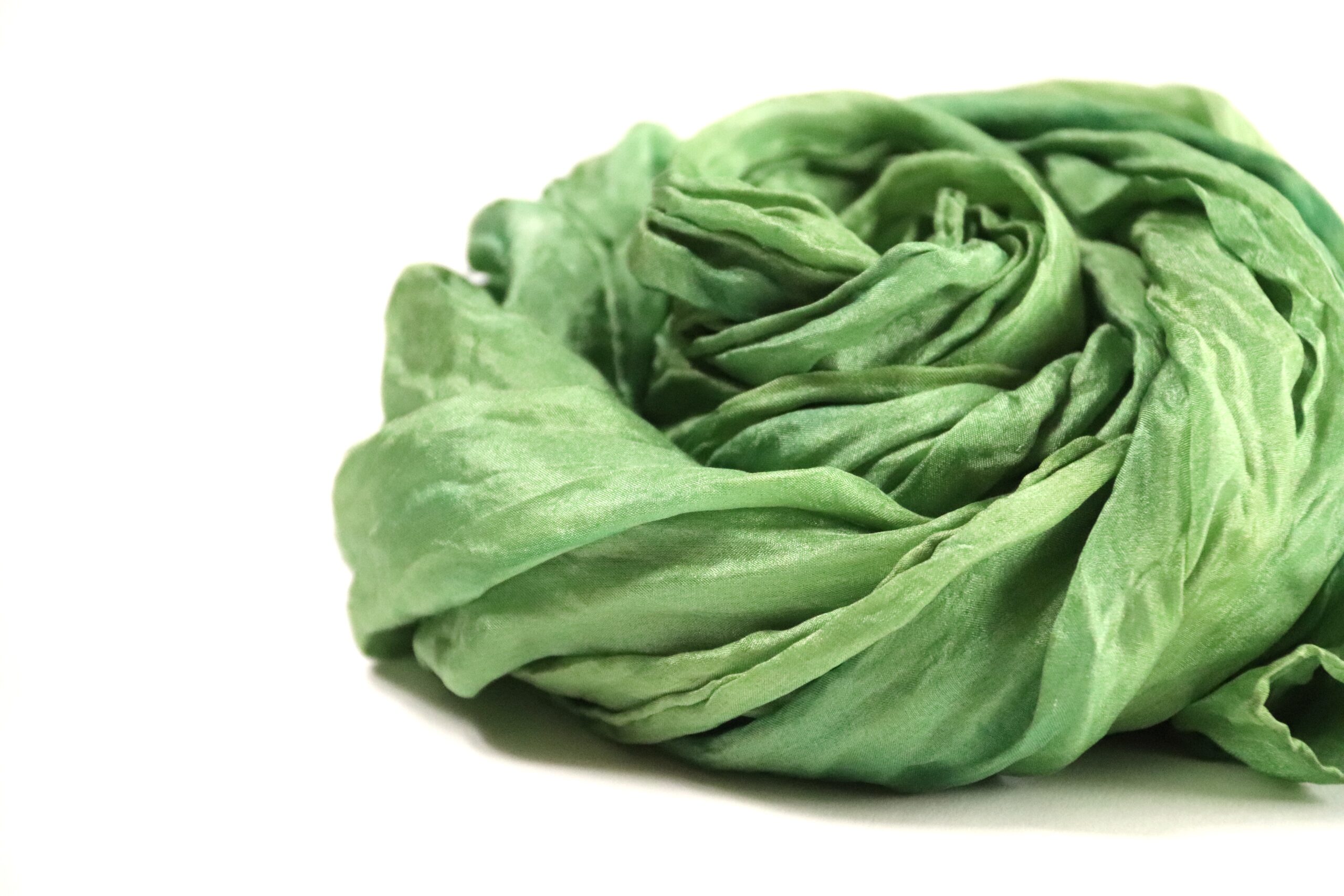 hodvábny šál ZELENÝ