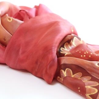 ručne maľovaný hodvábny šál  SKROMNÁ 2.