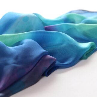 ručne maľovaná hodvábna šatka MELANŽ 2.