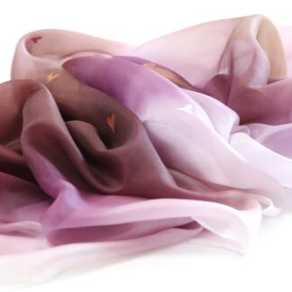 ručne maľovaný hodvábny šál  SRDCOM 3.